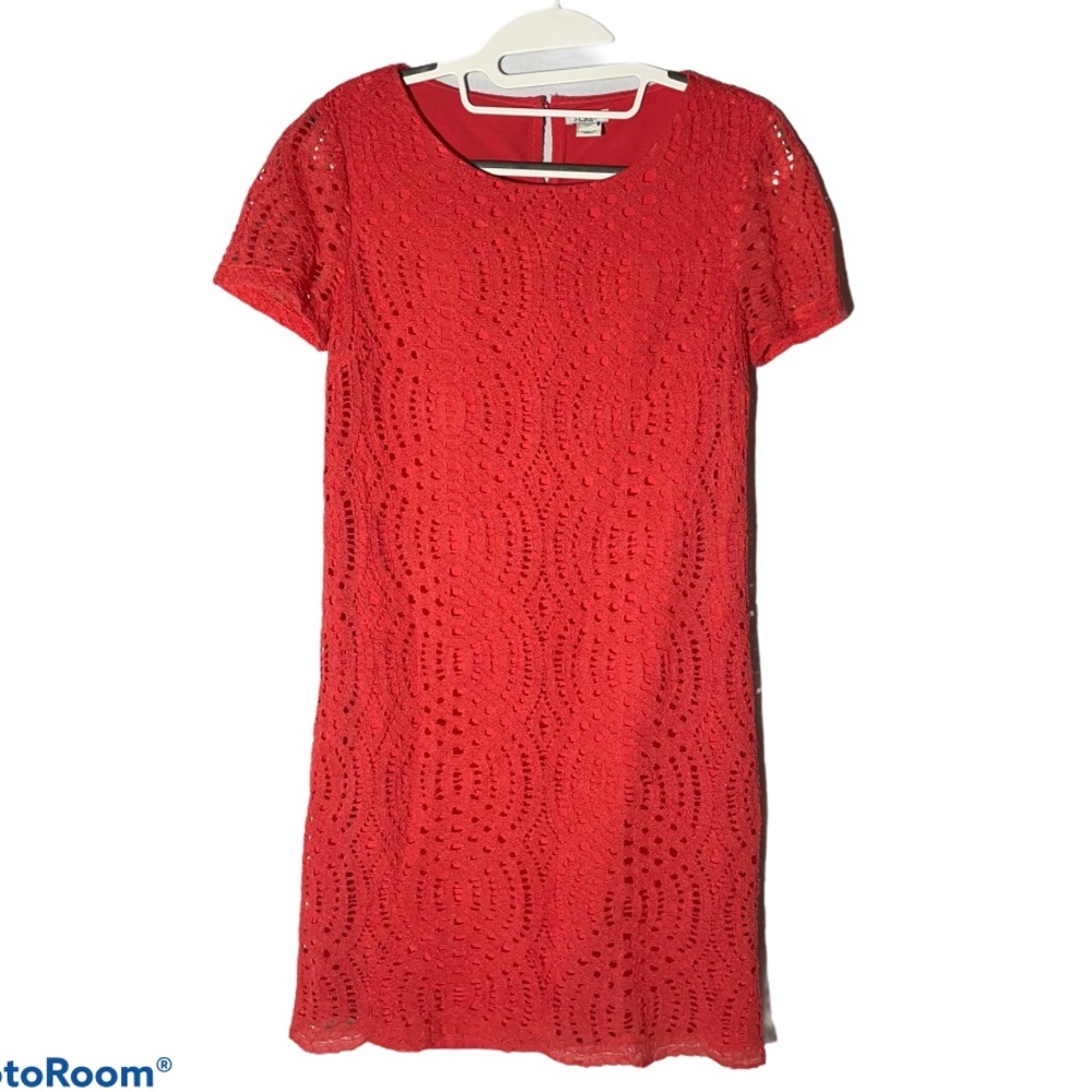 J. Crew Coral Cocktail Lace Dress